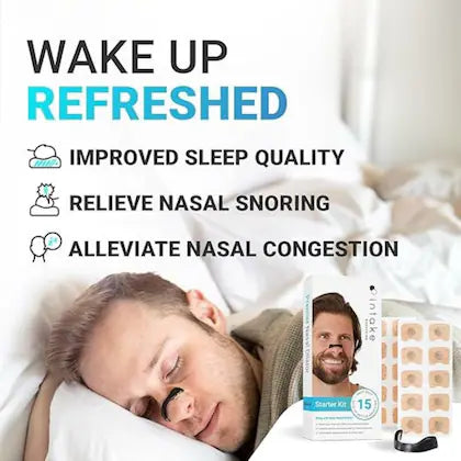 GSMULTIMART Anti-Snoring Nasal Strips & Dilator Starter Kit | Sleep Aid for Snoring Relief, Easy Breathing & Restful Sleep | Drug-Free Nose Strips & Nasal Openers (15 Uses, Multiple Sizes)